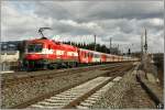 EM-Lok 1116 005 fhrt mit EC 531   Stadttheater Klagenfurt   von Villach nach Wien Sd.