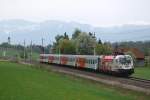 Rex 3907 geschoben von der 1116 246
hat am 23.04.2009 die Bahnhofseinfahrt
von Wartberg/Kr. erreicht.
