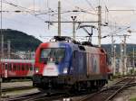 Die 1116 003 am 11.07.2009 bei einer Rangierfahrt im Salzburger Hbf.