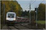 1116 249, die lngste Fahne sterreichs, fhrt mit RJ 632  powerd by easybank  von Villach nach Wien Meidling.