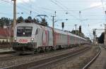 1116.264 3 fuhr am 04.01.2013 um 14:34 mit dem  Russenzug  13017 Moskau-Nizza durch Neunkirchen/N Richtung Mrzzuschlag.