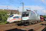 1116 141  Siemens  am EN421 während der Fahrt aus dem Düsseldorfer Abstellbahnhof am 26.6.16