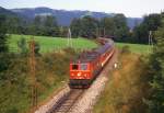 1141 028 im Salzkammergut bei Altmnster, 13.09.1987, Zug 3402.