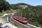 1142.669+1144.096 durchfahren mit G-54705 die Hst.Wolfsbergkogel am 1.8.17