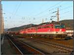 1142 609,623,572 und 618 fahren mit einem leeren Erzzug von Donawitz nach Villach.Knittelfeld 30.03.2008