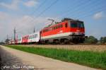 Zwischen all den roten und bunten Taurussen,mal etwas Abwechslung,1142 656-6 mit R 3411 Stainach-Irdning - Linz Hbf. und wunderbarem Sonnenschein *himmlisch* ,Pasching (sterreichurlaub 18.08.09)