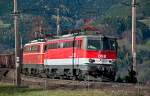 1142 618 an der Spitze dieses Gterzuges am 05.11.2010 kurz vor Eichberg.