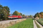 1144 068 + 1116 088 mit einem Güterzug am 13.10.2018 bei Gaisbach-Wartberg.