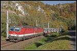 1144 272 + 1144 111 mit Güterzug bei Peggau am 18.10.2019.