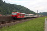 Der IC513 von Salzburg Hbf nach Graz Hbf wird in Selzthal mit dem IC503 von Linz Hbf vereinigt und fährt hier am 15.5.2020 angeführt von 8073 105 und geschoben von 1144 124 und am Zugschluss