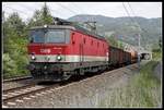 1144 220 mit Güterzug bei Kraubath am 4.06.2020.