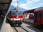 1144 248 der BB am 16.07.2004 in Innsbruck Hauptbahnhof. Die Lok hat gerade RB 5113 (mit mir an Bord) von Rosenheim nach Innsbruck gebracht.