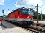 Die 1144 289-4 brachte am 13. Juni 2009 den BB IC 555 SUPERFUND von Wien Sd nach Graz. Dieses Foto entstand am Bahnhof Semmering, indem dieser Zug nur an Samstagen, Sonn- und Feiertagen hlt.