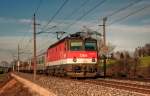 1144 248 mit R 2034 nach St. Plten Hbf. am Abend des 29.03.2010. Die Aufnahme entstand zwischen Neulengbach und Ollersbach.