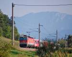 1144 049 mit dem Rex 3912 kurz nach der Abfahrt  in Wartberg an der Krems.