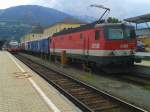 1144 248-2 mit REX 4664 (Lienz - San Candido/Innichen) am 1.6.2015 in Lienz. Ab 13.7. verkehrt dieser Zug mit einer 4-teiligen CittySuttle Doppelstock Garnitur. Diese Züge sind speziell für die vielen Radfahrer aus Südtirol gedacht und verkehren deshalb auch nur in Richtung San Candido/Innichen und fahren dann als Leerzug wieder zurück nach Lienz.