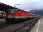 1144 232-6 mit REX 4624 (Lienz - Sillian) am 13.10.2015 in Lienz.