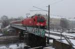 1216 227 mit dem SD 14395 von Venedig- Wien Westbahnhof (Ws) nach Bratislava/Pressburg Petrzalka/Engerau (Pta) bei der Abzweigung Wien Penzing (Abz); am 10.02.2013