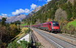 1216 019 mit RJ 81 am 30.10.2024 bei Gossensass.