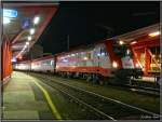 EU Taurus 1216 226 fhrt mit EC 156 Zagreb in den Bahnhof Bruck an der Mur ein.
13.12.2007