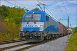 ADRIA 1216 921 zieht Containerzug durch Maribor-Tabor Richtung Koper Hafen. /24.9.2020