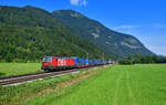 1293 022 mit einem KLV am 27.07.2024 bei Niederaudorf.