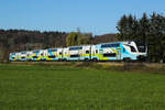 Westbahn auf der Strecke Holzkirchen-Rosenheim bei Feldkirchen Westerham am 6.11.24. 