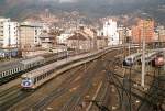 Am 3. Februar 1990 fhrt ein doppelter 4010 vom Innsbrucker Westbahnhof, wo er hinterstellt war, zu seiner nchsten Zugleistung die am Hauptbahnhof beginnt.