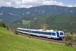 Am 9. September 2016 war 4020 239 mit der Führung der Semmering - Schnellbahn betraut und ist hier bei Eichberg zu sehen. 