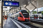 4023 003-9 fährt als S3 25766 (Golling-Abtenau - Freilassing), in Salzburg Hbf ein.