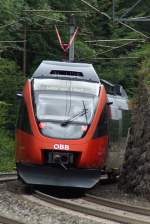 4023 005-4 verlsst Leogang-Steinberge am 20.08.2013 auf dem Weg nach Wrgl Hbf.
Nchster Halt ist Leogang.