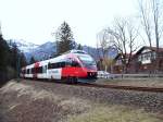 4023 003-9  Stadt Freilassing  Line Salzburg als RB 5073 am 06.03.2007 in Bischofswiesen-Winkl zwischen Bad Reichenhall und Berchtesgaden. Von Schwarzach - St.Veit bis Freilassing fhrt der Zug als S3 des Salzburger Verkehrsverbundes.