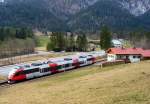 4023 003-9  Stadt Freilassing  Linie Salzburg als RB 5078 am 06.03.2007 in Bischofswiesen-Winkl zwischen Berchtesgaden und Bad Reichenhall.