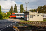 4024 022-8 passiert den Schrankenposten 48 in Lindau. 18.8.18