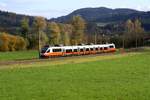 4024 117-5 am 25.Oktober 2020 als S2-Zug 4314 (Villach Warmbad - St. Veit an der Glan) auf der Rudolfsbahn beim Strecken-Km 343,8.