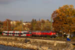 218 401-8 422-4. Im Vordergrund 4024 071-5 aus Vorarlberg kommend. 6.11.20