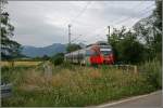 4024 070 fhrt am Morgen des 29.06.07 gegen 07.04 Uhr als REX 5100(Ab Kufstein RB 5100) von Landeck-Zams ber Oberhofen im Inntal nach Rosenheim. Nach ca. 2 Std und 40 Minuten wird der Zug gleich sein Ziel erreicht haben.