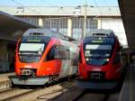 Der 4024 056 und der 4024 102 am 15.03.2008 in Wien Westbahnhof.