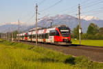 4024 23-6 in Doppeltraktion auf dem Weg nach Bregenz Hafen als S1.