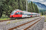 4024 117-6 fährt als S1 4248 (Lienz - Friesach) in den Bahnhof Steinfeld im Drautal.