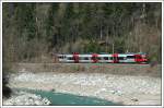 Nachschuss auf eine 4024er Garnitur, als S 3 von Schwarzach-St.Veit nach Berchtesgaden Hbf unterwegs, aufgenommen am 6.4.2007 kurz nach Werfen.