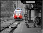 Was kommt da ??? 
E-Triebwagen 4024 Talent fhrt in den Bahnhof St.Michael in der Steiermark ein 02.06.2007