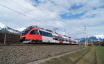 4024 080-6 als REX 5220 (Kufstein - Brennero/Brenner) bei Hall in Tirol, 16.03.2019.