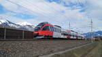 4024 095-4 als S2 5160 (Jenbach - Ötztal) bei Hall in Tirol, 16.03.2019.