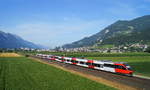 4024 118-4 + 4024 091-3 als REX 5353 (Innsbruck Hbf - Kufstein) und REX 5039 (Brennero/Brenner - Hochfilzen) kurz vor Schwaz, 25.06.2019.