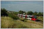 4024 062 als S 8 (Wr.Neustadt Hbf - Mdling) auf der Fahrt nach Mdling am 1.7.2007 kurz vor dem Busserltunnel zw.