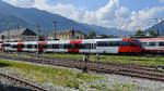 Der Triebzug 4041 104-4 der ÖBB Ende August 2019 am Bahnhof Lienz.