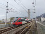 ÖBB 4024 003-7 als Tfzf Richtung Freilassing, am 12.02.2020 in Salzburg Mülln-Altstadt.