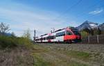 4024 094-7 als S 1 (Innsbruck Hbf - Kufstein) bei Hagau (Kramsach), 16.04.2020.