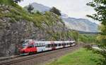 Teil des ausgedünnten Corona-Fahrplanes war am 24.04.2020 auch der Innsbrucker 4024 069-9.